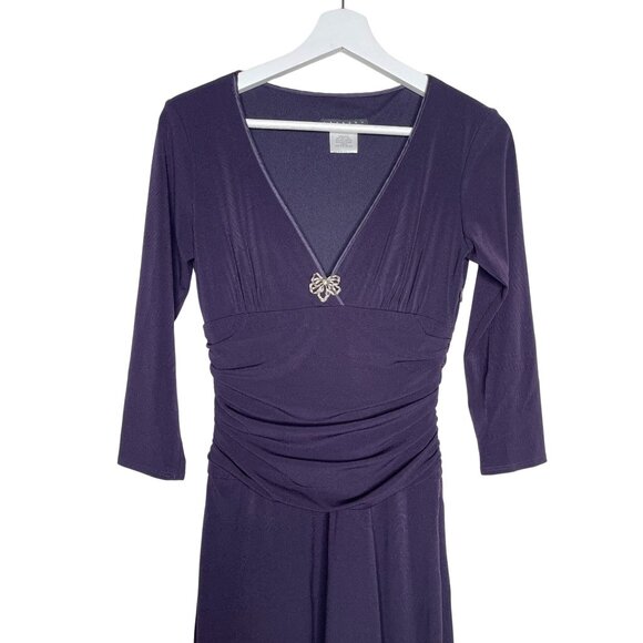 Laundry by Shelli Segal Purple Dress Women’s 6 Fit Flare Cocktail Wedding Guest - Picture 3 of 8